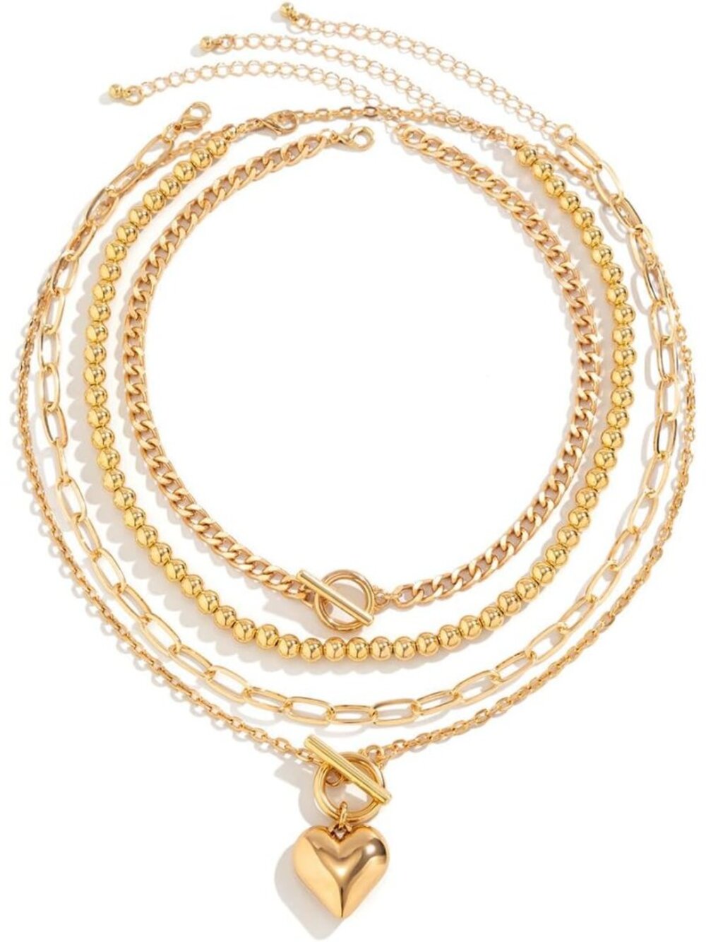 Layered Necklace for Women Non Tarnish Chunky Necklace Stack for Women Paperclip - Picture 8 of 9